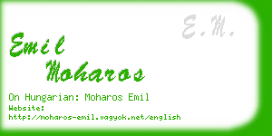 emil moharos business card